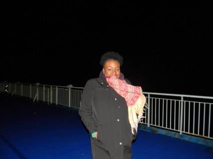 Me on the ferry at night