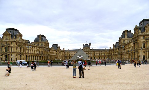 The Old Grand Palace and Louvre Museum, Paris