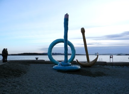 Spalt by the late Franz West on Astrup Fearnley Gardens, Olso