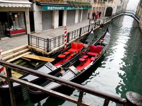 Gondolas on a Canal, Venice