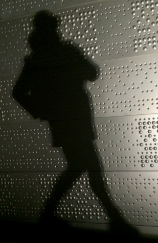My shadow on Oslo Opera and Ballet House 