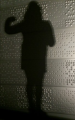 My shadow on Oslo Opera and Ballet House