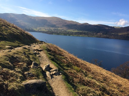 View from a mountain walking to Howtown, Lake District 