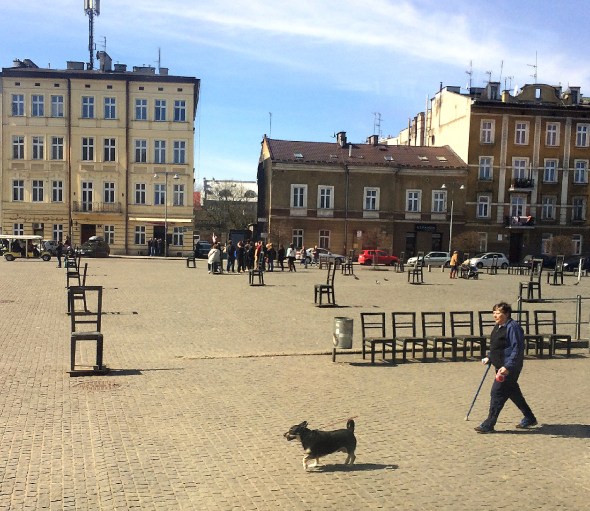 Chair Monument, Jewish District, Krakow, Poland