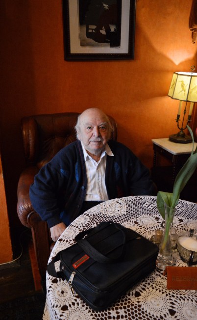 Leopold Kozłowski at Klezmer-Hois, Jewish District, Krakow, Poland