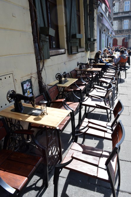 Outside The Singer Restaurant, Jewish District, Krakow, Poland