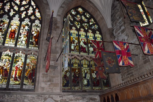 Stainglass windows of St Giles Cathedral, Edinburg, Scotland