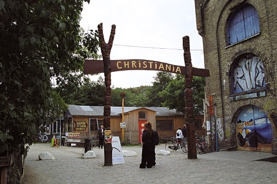Entrance to Christiania, Copenhagen, Denmark