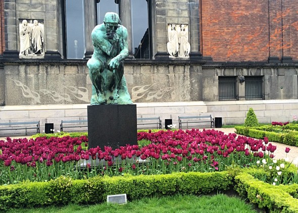 Rodin's Thinker at the Ny Carlsberg Glyptotek Museum Garden, Copenhagen, Denmark