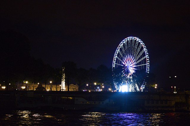 Paris France by Night on the River Seine