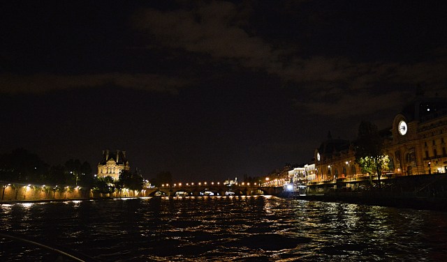 Paris, France by Night From the River Seine