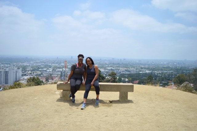 My sister and I at Runyon Canyon Park, Los Angeles, USA